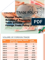 India'S Trade Policy: Foreign Trade Balance of Payments Trade Policies Foreign Trade Policy (FTP)