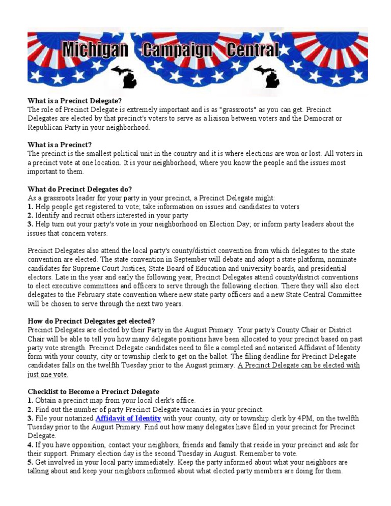 what-is-a-precinct-delegate-elections-political-parties
