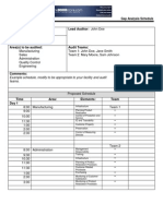 ISO 9001 Gap Analysis Schedule