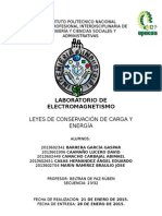 Practica 5 Electromagnetismo Leyes de Conservacion de Carga y Energia