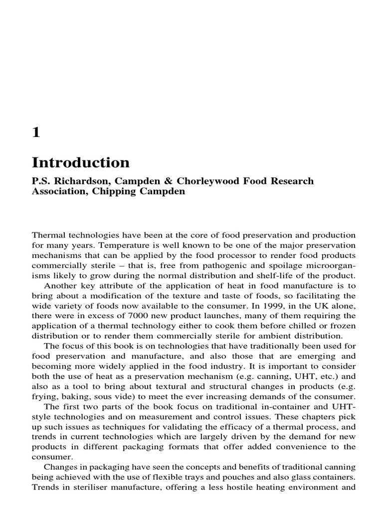 Advances in Thermal Food Technologies | PDF | Food Preservation | Foods