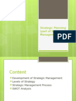 Strategic Planning (Part of Strategic Management)