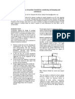 Machine foundation response considering soil damping and embedment