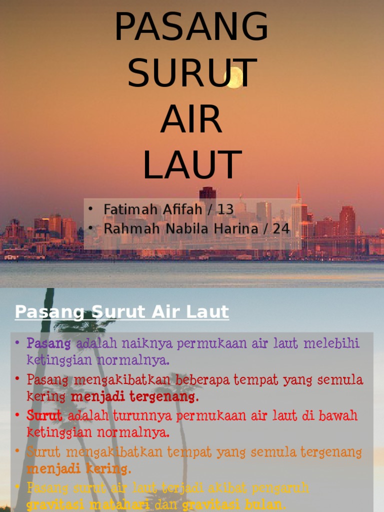 Pasang Surut Air Laut ppt