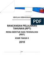 RPT Rancangan Pengajaran Tahunan RBT Reka Bentuk & Teknologi Tahun 5