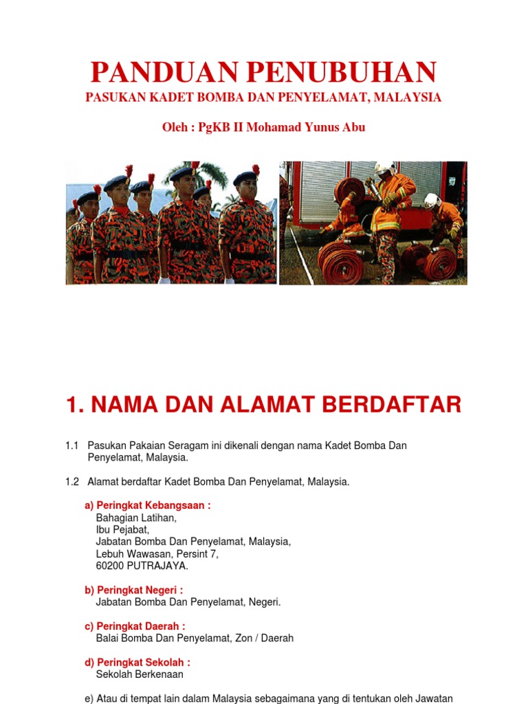 Panduanpenubuhankadetbombajbpm 130217232119 Phpapp02 Pdf