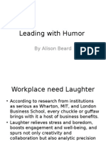 Leading With Humor: by Alison Beard