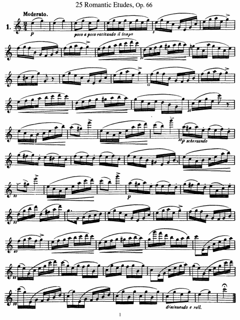 Kohler Romantic Etudes For Flute PDF