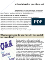 Top 10 Social Services Interview Questions and Answers