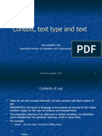 Context, Text Type and Text