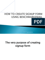 How To Create Signup Form Using Benchmarkemail