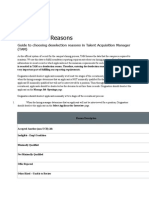Deselection Reasons: Guide To Choosing Deselection Reasons in Talent Acquisition Manager (TAM)