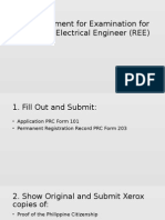 B. Requirement For Examination For Registered Electrical Engineer (REE)