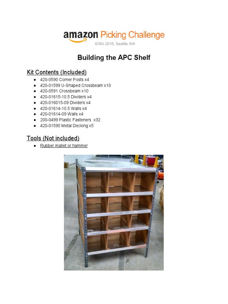 APC Shelf Assembly Instructions Nature