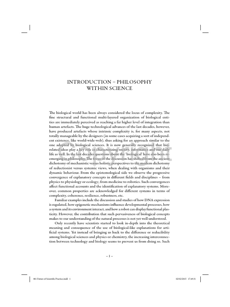 Introduction To The Future of Scientific Practice | PDF | Systems ...