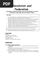 Unit 6 Devolution and Federalism