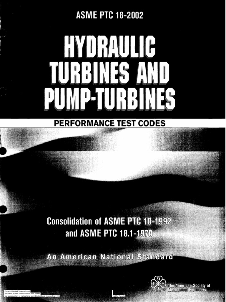 ASME PTC 18 Hydraulic Turbines and PumpTurbines 2002D PDF