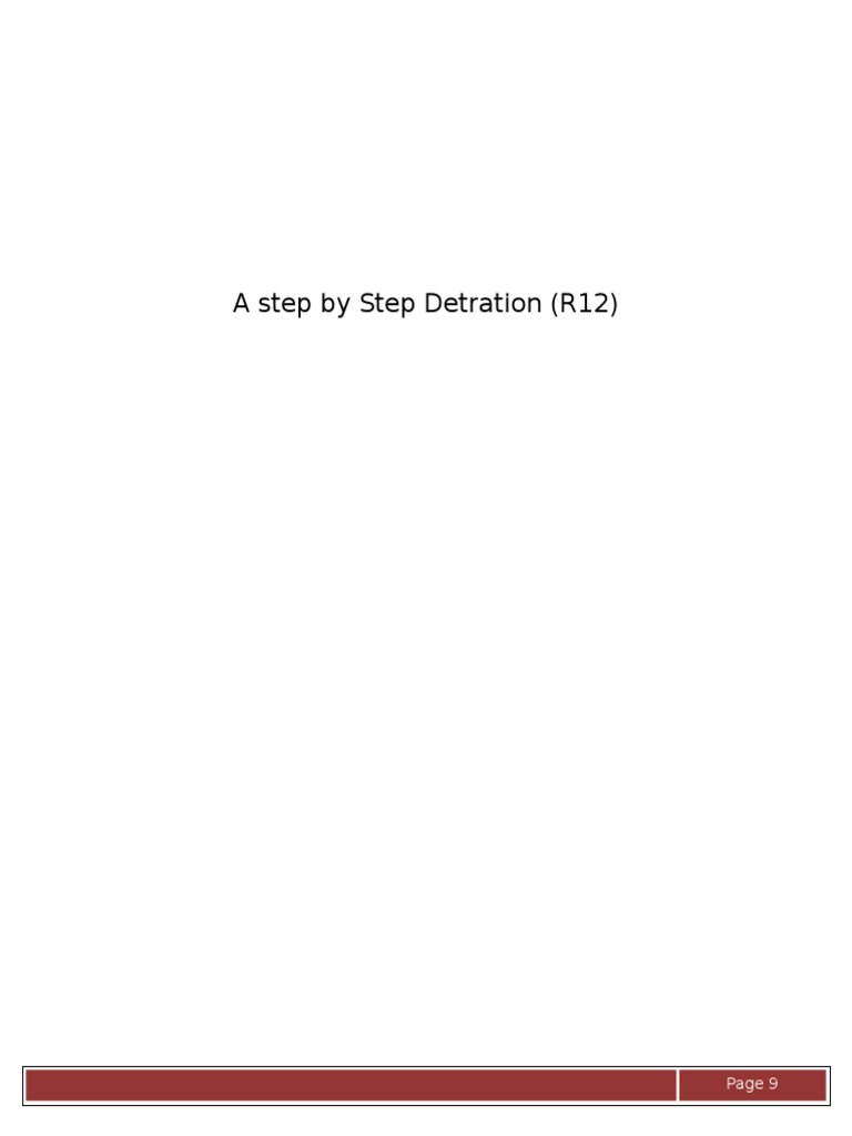Step-by-Step Detration Guide | PDF