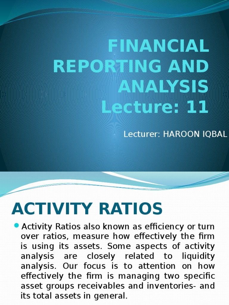 Activity Ratios in Financial Analysis | PDF