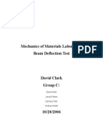 136561 Mechanics of Materials Beam Deflection Test