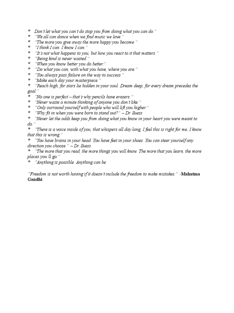 Inspirational Quotes for Motivation | PDF