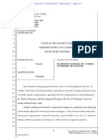 Facebook v Grunin Doc83 Filed 2-2-15 Facebook Reply in Support of Damages