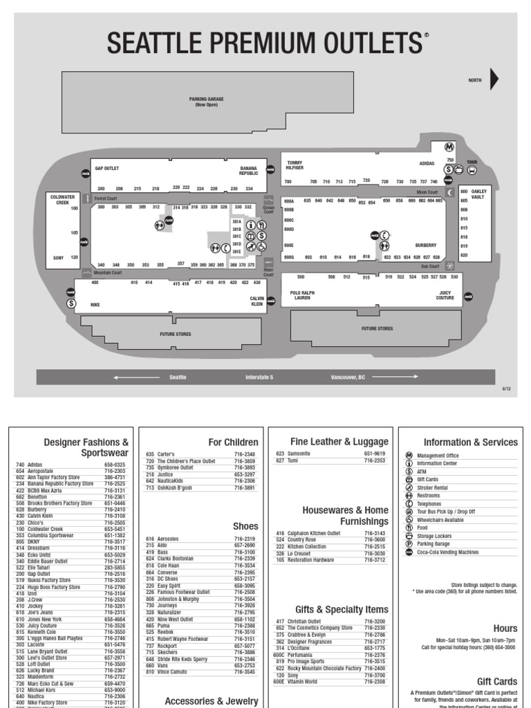 Seattle Premium Outlets Forest Court Moon Court PDF Service Companies Retailing