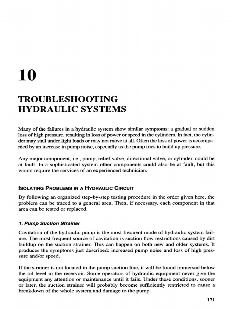 Hydraulic System Troubleshooting Guide | PDF | Pump | Valve