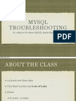 Mysql Troubleshooting: Or, What To Do When Mysql Starts Throwing A Fit