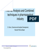 Thermal Analisys Pharmaceuticals