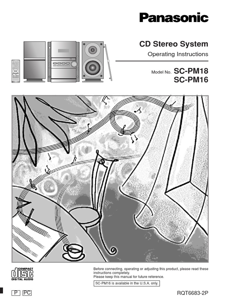 Panasonic SC-PM18 Stereo System User Manual | Compact Disc | Compact  Cassette