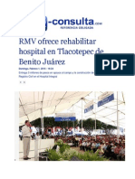 01-02-2015 E-Consulta, Com - RMV Ofrece Rehabilitar Hospital en Tlacotepec de Benito Juárez