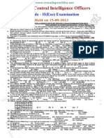 IB ACIO 2013 Question Paper PDF