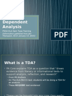 Tda - Text Dependent Analysis