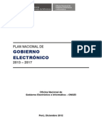 Plan Nacional de Gobierno Electronico Peru