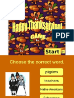 Thanksgiving PPT Game Vocabulary