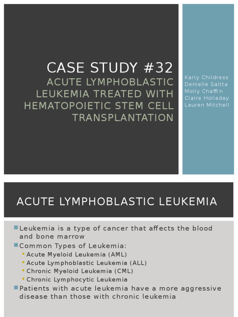 Leukemia Case Study PDF Leukemia Bone Marrow