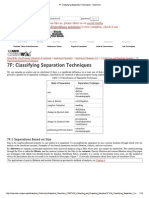 Classifying Separation Techniques