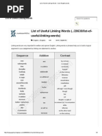 List of Useful Linking Words - Learn English, Words