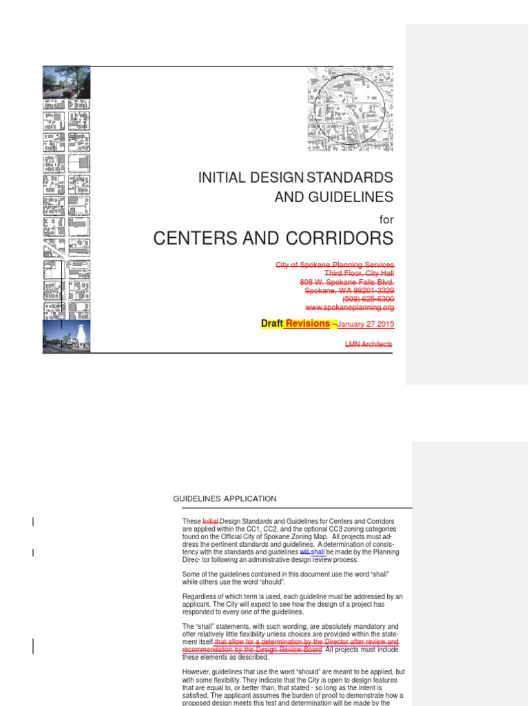 Spokane Centers and Corridors Design Guidelines | PDF | Street | Sidewalk