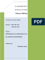 Devoir Anatomie