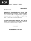 Constancia de Ingresos No Comprobables