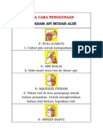 Tata Cara Penggunaan Pemadam API Mudah Alih