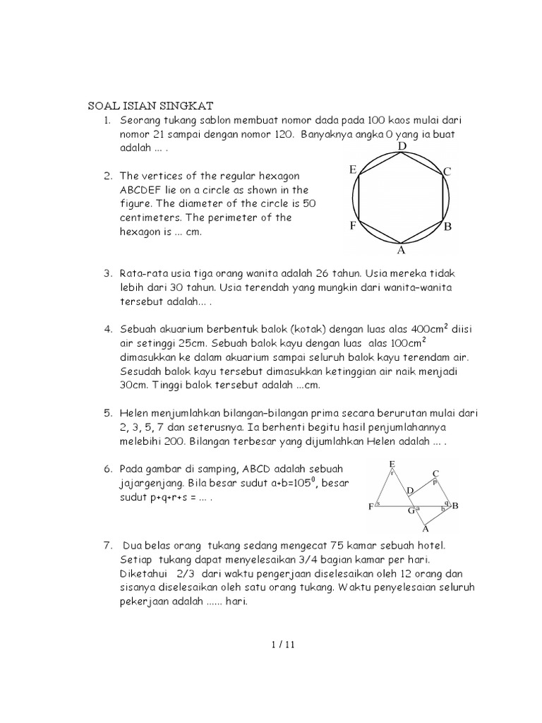 Kumpulan Soal Osn 2007 | PDF