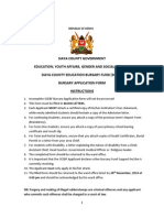 Bursary Application Form 2014-2015