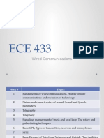 ECE 433 Wired Communications Systems Evolution and Fundamentals