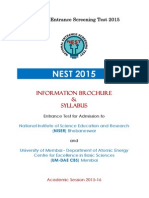 NEST 2015 Brochure Syllabus