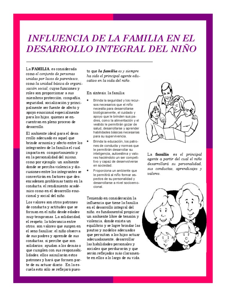 Influencia Familiar en el Desarrollo Infantil | PDF | Familia ...