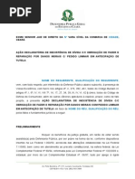 modelo - ao declaratria de inexistncia de dvida com obrigao de fazer reparao por danos morais e pedido liminar em antecipao de tutela.doc