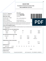 Online Form: The Institute of Chartered Accountants of India Final Examination - May 2015